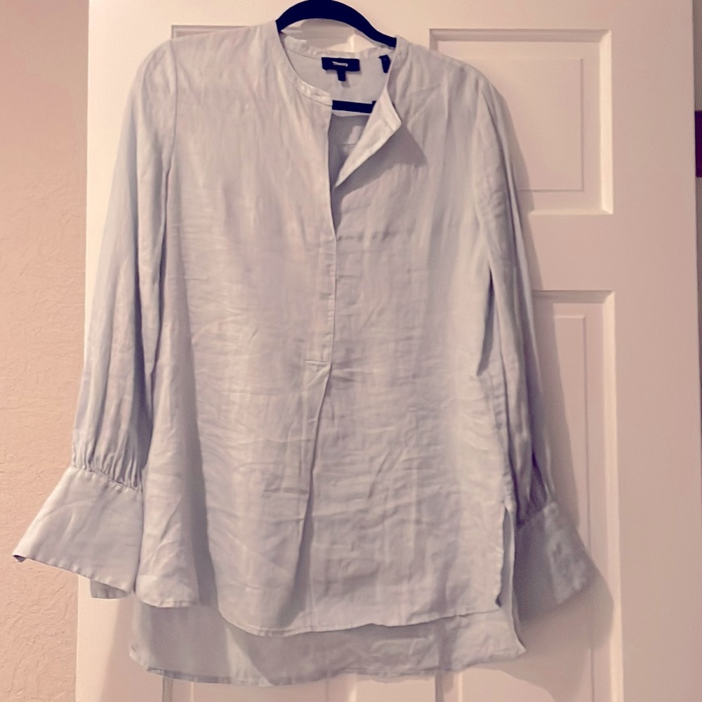 Theory soft and chic linen blouse